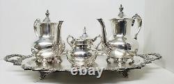 EPCA OLD ENGLISH Silver Plateby Poole 5000 / Vintage Tea-Coffee Set 1930's