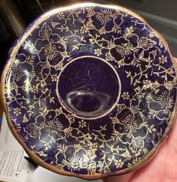 Echt Kobalt Bavarian Porcelain Tea/Coffee Set Kobalt Blue With 24kt Gold Trim VTG