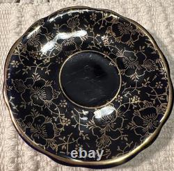 Echt Kobalt Bavarian Porcelain Tea/Coffee Set Kobalt Blue With 24kt Gold Trim VTG