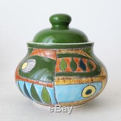 Eduardo Vega vintage ceramic tea coffee set handpainted, Cuenca Equador