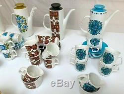Eight X J&G meakin Studio Pottery Coffee Sets / Vintage Retro Washington Pottery