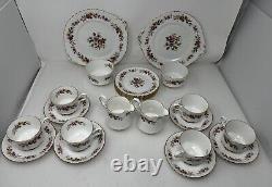 Elegant Floral Bone China Royal Stafford Chic Vintage Coffee Set Lot