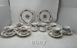 Elegant Floral Bone China Royal Stafford Chic Vintage Coffee Set Lot