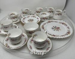 Elegant Floral Bone China Royal Stafford Chic Vintage Coffee Set Lot