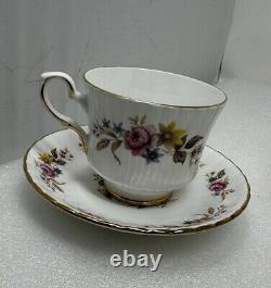 Elegant Floral Bone China Royal Stafford Chic Vintage Coffee Set Lot