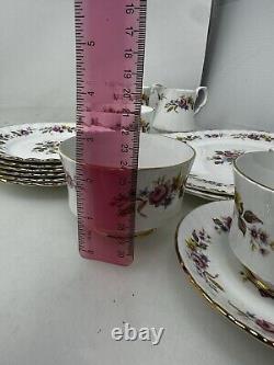 Elegant Floral Bone China Royal Stafford Chic Vintage Coffee Set Lot