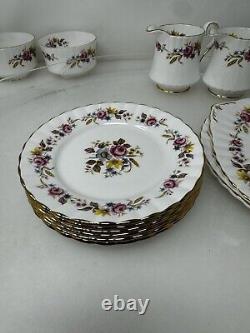 Elegant Floral Bone China Royal Stafford Chic Vintage Coffee Set Lot