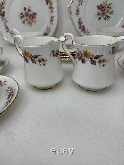 Elegant Floral Bone China Royal Stafford Chic Vintage Coffee Set Lot