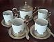 Epresso Coffee Cup Set Vtg Tognana Italy Silver Plate Bases Spoons & Sugar Bowl