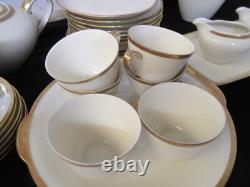 Eschenbach Bavaria Germany 40 Piece Tea / Coffee Set White With A Gold Rim
