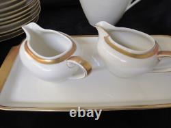 Eschenbach Bavaria Germany 40 Piece Tea / Coffee Set White With A Gold Rim