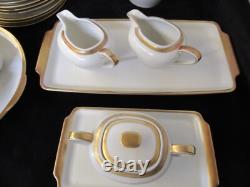 Eschenbach Bavaria Germany 40 Piece Tea / Coffee Set White With A Gold Rim