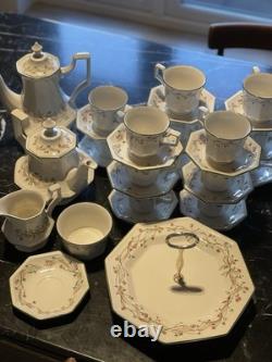 Eternal Beau Vintage Tea & Coffee Set With Cake Stand, 14 Cups & Saucers