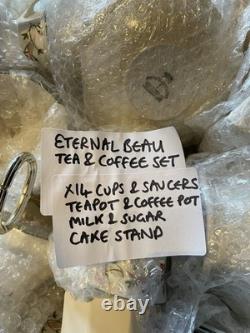 Eternal Beau Vintage Tea & Coffee Set With Cake Stand, 14 Cups & Saucers