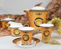 European Vintage/Retro Style Fine Porcelain Medusa Coffee/Tea 15 Pieces Set New
