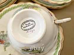 Exquisite Tea x 9 Set Vintage George Jones & Sons T Goode Audley St Art Deco