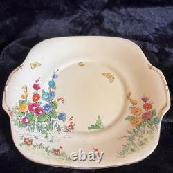 Extensive Vintage Crown Staffordshire Coffee Tea Set Collection 1930s Hollyhocks