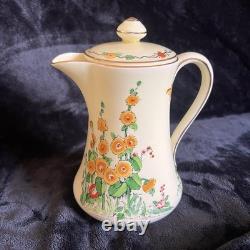 Extensive Vintage Crown Staffordshire Coffee Tea Set Collection 1930s Hollyhocks