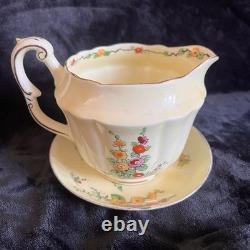 Extensive Vintage Crown Staffordshire Coffee Tea Set Collection 1930s Hollyhocks