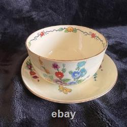 Extensive Vintage Crown Staffordshire Coffee Tea Set Collection 1930s Hollyhocks