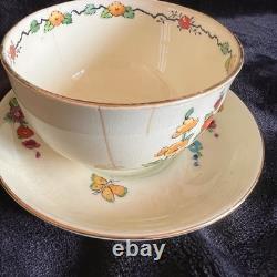 Extensive Vintage Crown Staffordshire Coffee Tea Set Collection 1930s Hollyhocks