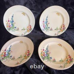 Extensive Vintage Crown Staffordshire Coffee Tea Set Collection 1930s Hollyhocks