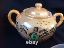 FUKAGAWA NIPPON COFFEE/ TEA SET VINTAGE 50´s. MARKED OLD FUKAGAWA MARK