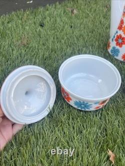 Fabulous Vintage Mid-Century Modern Flower Power Porcelain Coffee / Tea Set