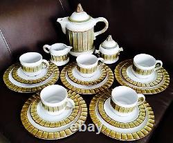 Fantastic Rare 19 Piece Vintage (1960s) West German Gerzit Stoneware Coffee Set