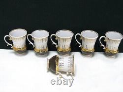 Fine Porcelain Coffee set Ukrainian Korosten Factory Ukraine USSR Vintage 60s