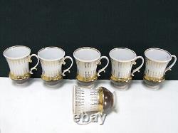 Fine Porcelain Coffee set Ukrainian Korosten Factory Ukraine USSR Vintage 60s