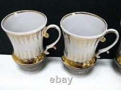 Fine Porcelain Coffee set Ukrainian Korosten Factory Ukraine USSR Vintage 60s