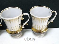 Fine Porcelain Coffee set Ukrainian Korosten Factory Ukraine USSR Vintage 60s