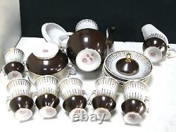 Fine Porcelain Coffee set Ukrainian Korosten Factory Ukraine USSR Vintage 60s