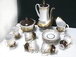 Fine Porcelain Coffee set Ukrainian Korosten Factory Ukraine USSR Vintage 60s