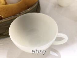 Fire King Anchor Hocking Set of 10 Vintage White Milk Glass Coffee Tea Cup