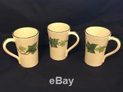 Franciscan Ivy Irish Coffee Mugs Set Of 3 California USA Vintage Rare