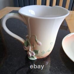 Franz Porcelain Vintage BLUE BUTTERFLY COFFEE & CAKE SET by Jen Woo