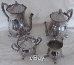 French vintage art deco 5 piece tea and coffee set