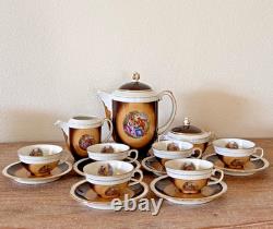 Full Vintage Demitasse/coffee Set Chodziez Pot, Creamer, Sugar, 6 Cups & Saucers