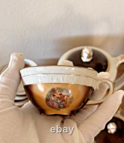 Full Vintage Demitasse/coffee Set Chodziez Pot, Creamer, Sugar, 6 Cups & Saucers