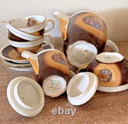 Full Vintage Demitasse/coffee Set Chodziez Pot, Creamer, Sugar, 6 Cups & Saucers