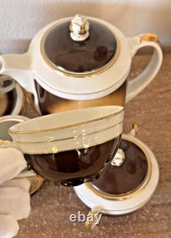 Full Vintage Demitasse/coffee Set Chodziez Pot, Creamer, Sugar, 6 Cups & Saucers