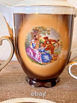 Full Vintage Demitasse/coffee Set Chodziez Pot, Creamer, Sugar, 6 Cups & Saucers