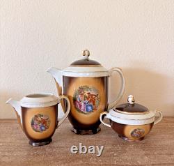 Full Vintage Demitasse/coffee Set Chodziez Pot, Creamer, Sugar, 6 Cups & Saucers