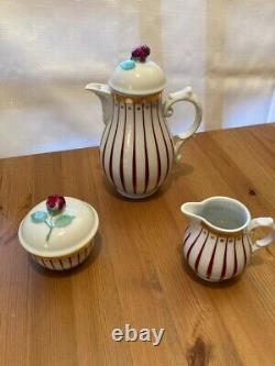 Furstenberg Germany Ophelia set coffee pot, sugar bowl, jug, cups and sauce