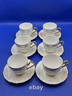 Gerbruder Benedikt. Mother Of Pearl Coffee/Espresso Set. 35 Piece. Vintage