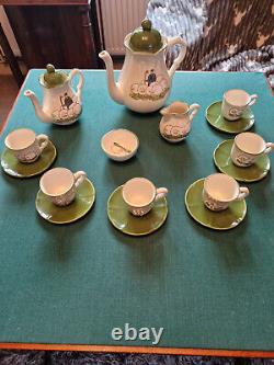 German F Trauffler Ltd vintage 16 pcs Sheep/shepherd coffee/tea full set