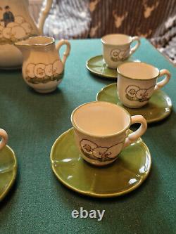 German F Trauffler Ltd vintage 16 pcs Sheep/shepherd coffee/tea full set