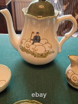 German F Trauffler Ltd vintage 16 pcs Sheep/shepherd coffee/tea full set